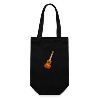 Ukulele Geschenk - Geschenkbeutel für Flaschen - Schwarz - Vorne