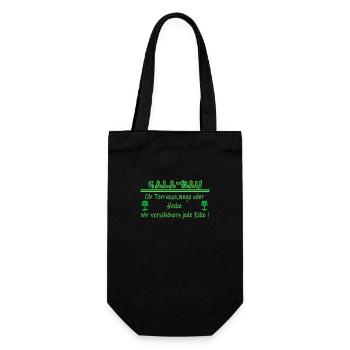 Gala Bau Landschaftsgärtner,Galabau,Gärtnerin,Fun - Geschenkbeutel für Flaschen - Schwarz - Vorne