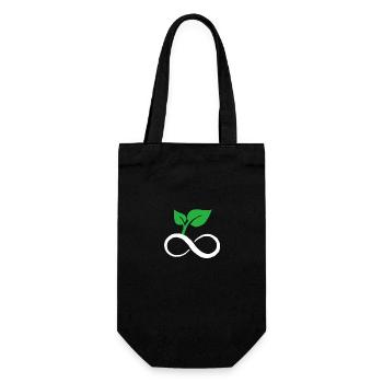 Gärtner Natur Garten Blume Pflanze Flora Klima - Geschenkbeutel für Flaschen - Schwarz - Vorne