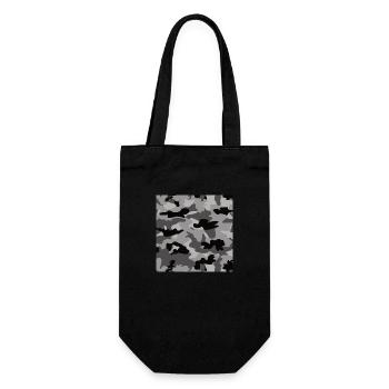 camouflage gray - Gift Bag for Bottles - black - Front