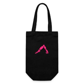 Yoga Puppet - Gift Bag for Bottles - black - Front