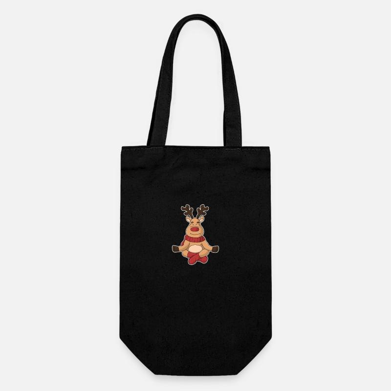 Namaste! Le renne du yoga - Sac à bouteille - noir
