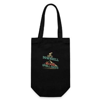 Mountain bike downhill | BMX mountain biking gift - Gift Bag for Bottles - black - Front
