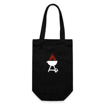Gril de football gril de football griller le football - Sac à bouteille - noir - Devant