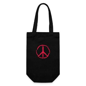 Peace Symbol Freedom - Gift Bag for Bottles - black - Front