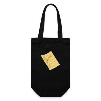 Tick list tick off - Gift Bag for Bottles - black - Front