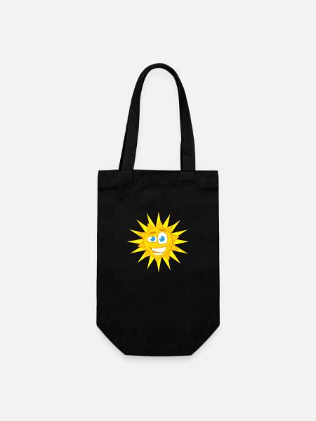 Soleil rayons de soleil d'été - Sac à bouteille - noir