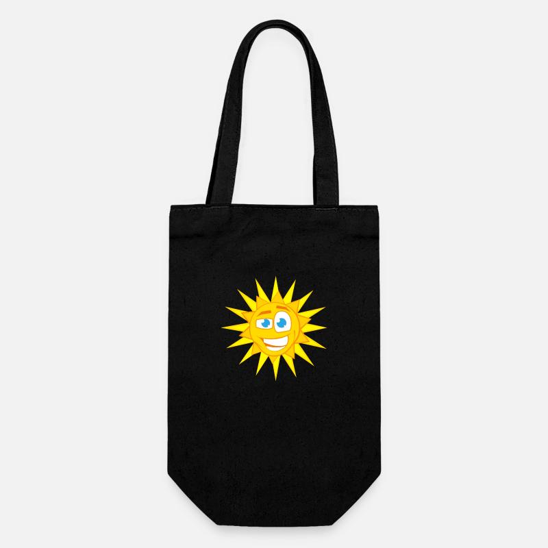 Soleil rayons de soleil d'été - Sac à bouteille - noir