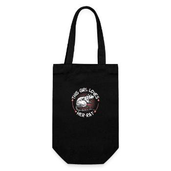Rat girl | Rats Pets Enclosure Gifts - Gift Bag for Bottles - black - Front