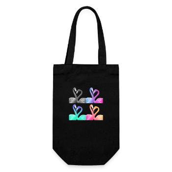 Flamingo Flamingos Color - Gift Bag for Bottles - black - Front