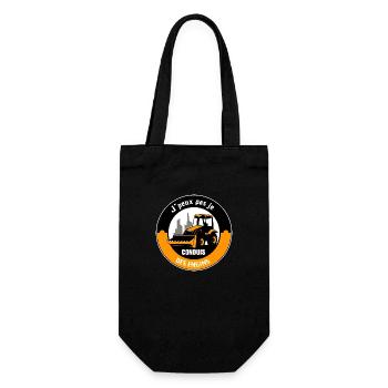 J'peux pas je conduis des engins t-shirt cadeau - Sac à bouteille - noir - Devant