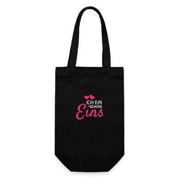 1. Geburtstag Ich bin schon Ein Geschenk - Geschenkbeutel für Flaschen - Schwarz - Vorne