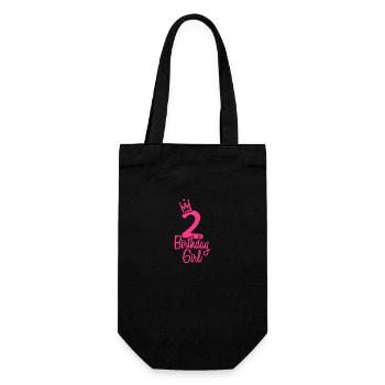 Second birthday birthday girl - Gift Bag for Bottles - black - Front