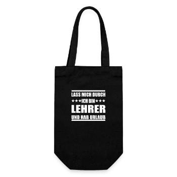 Lehrer - Geschenkbeutel für Flaschen - Schwarz - Vorne