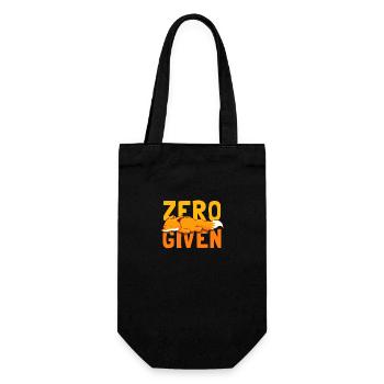 Zero Fox Given witziges Fuchs Geschenk - Geschenkbeutel für Flaschen - Schwarz - Vorne