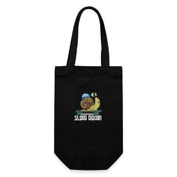 Slow Down Snail Skateboard - Gift Bag for Bottles - black - Front