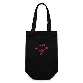 Hug Me Hug Stick Figure Gift - Gift Bag for Bottles - black - Front