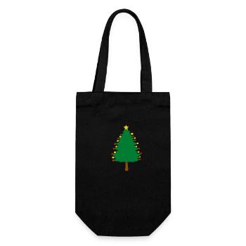 Sapin de Noël Cadeau de Noël Noël XMas - Sac à bouteille - noir - Devant