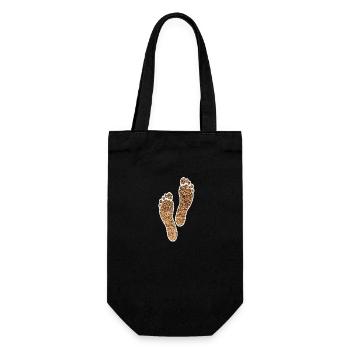 SAND BEACH FEET BAREFOOT - Gift Bag for Bottles - black - Front