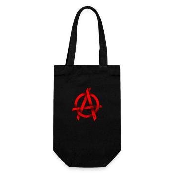Red anarchy sign Fuck the System Punk Logo - Gift Bag for Bottles - black - Front