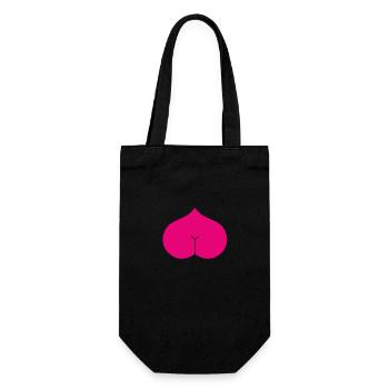 Ass Heart Bottom Love Funny Gift - Gift Bag for Bottles - black - Front