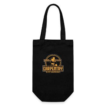 Carpenter carpenter saw gift - Gift Bag for Bottles - black - Front
