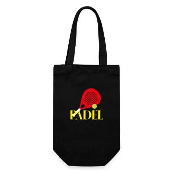 Padel Tennis - Geschenkbeutel für Flaschen - Schwarz - Vorne