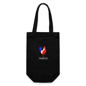 rooster blue white red - Gift Bag for Bottles - black - Front