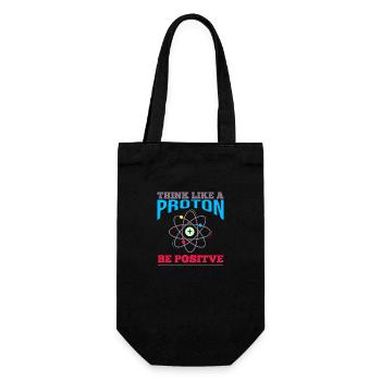 Pensez comme un proton - soyez une chimie physique positive - Sac à bouteille - noir - Devant