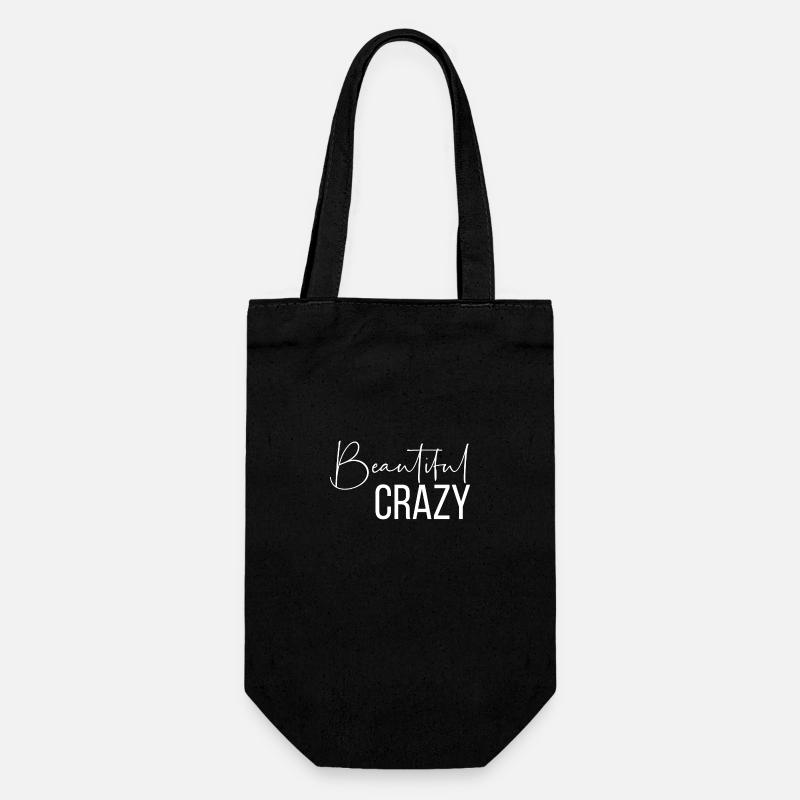 Beautiful Crazy - Gift Bag for Bottles - black