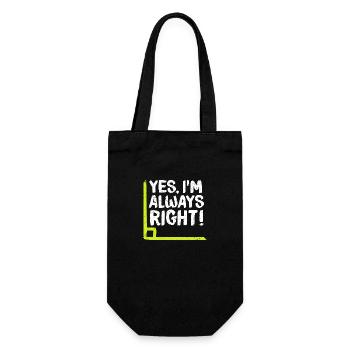 I am right! Mathematician math math - Gift Bag for Bottles - black - Front