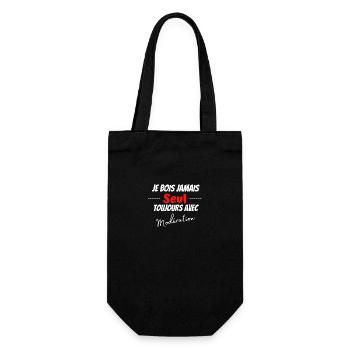 T-shirt Humour cadeau apero homme - Sac à bouteille - noir - Devant