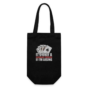 Gambling Poker - Gift Bag for Bottles - black - Front