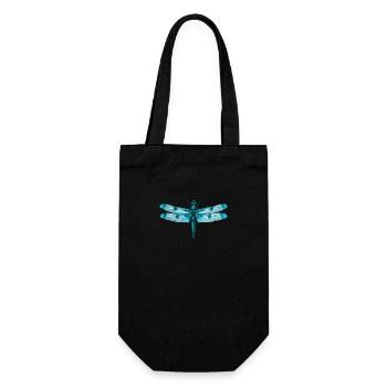 Cadeau de photographie d'insectes libellule réaliste - Sac à bouteille - noir - Devant