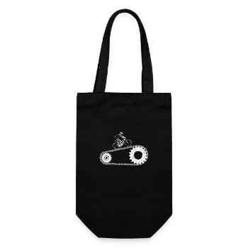 Fahrrad Fahrer Sport Geschenkidee - Gift Bag for Bottles - black - Front