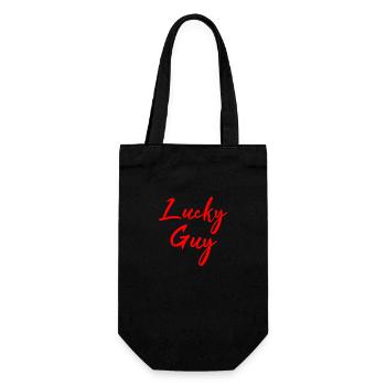 Lucky guy - Gift Bag for Bottles - black - Front