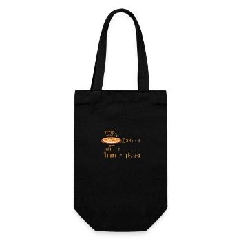 Mathematician Pizza | Math math gift idea - Gift Bag for Bottles - black - Front