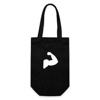 Biceps Bodybuilder Fitness Fit Weightlifting Muscle - Gift Bag for Bottles - black - Front