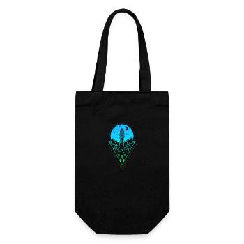 Espace lunaire de lancement de fusée minimal simple - Sac à bouteille - noir - Devant