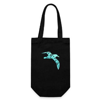 Maori Salvins Albatross Polynesian Tribal Tattoo - Gift Bag for Bottles - black - Front