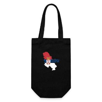 Serbie Balkans | Serbe Serbe Drapeau Idées cadeaux - Sac à bouteille - noir - Devant