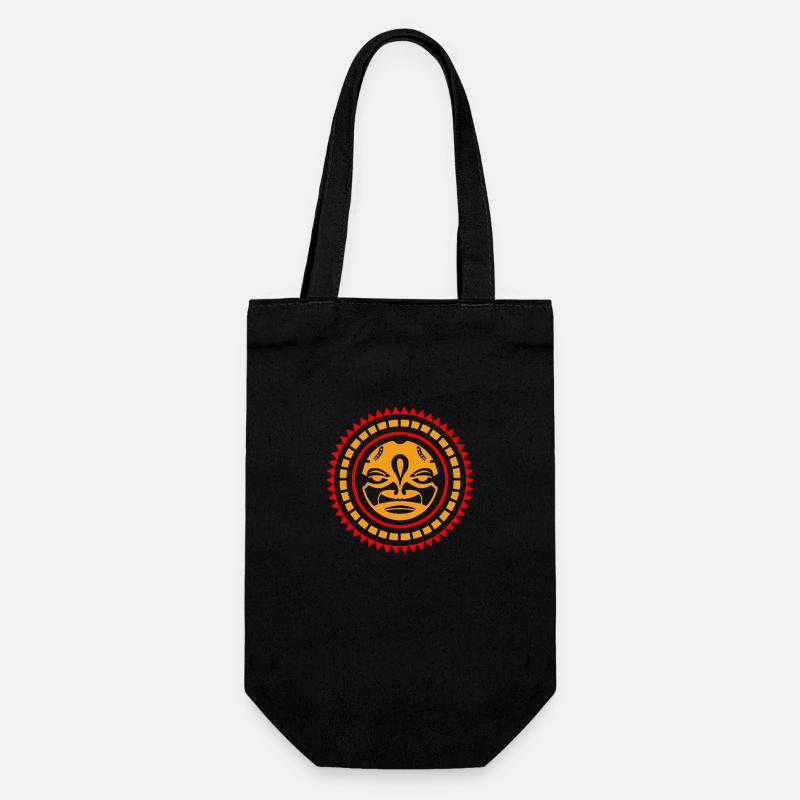 Samoa Sun Polynesian Tribal Tattoo Idée cadeau - Sac à bouteille - noir