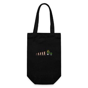 Evolution Farmer Funny Gift Idea - Gift Bag for Bottles - black - Front