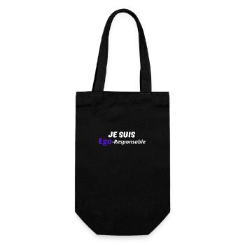 Je suis Ego responsable humour cadeau noel - Sac à bouteille - noir - Devant