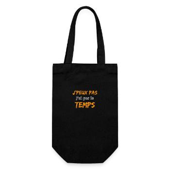 j'peux pas j'ai pas le temps - Sac à bouteille - noir - Devant