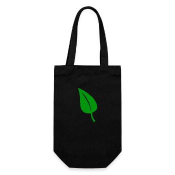 Leaves Garden Nature Green Organic Gardener Leaf Eco - Gift Bag for Bottles - black - Front