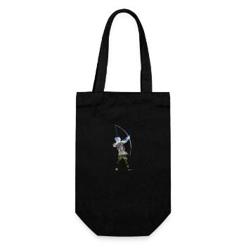 Double exposure art archery gift idea - Gift Bag for Bottles - black - Front