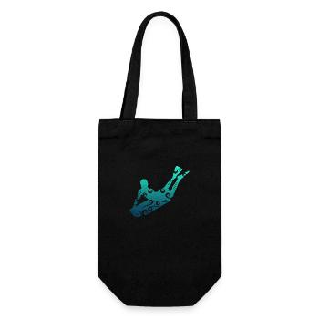 Maori Bodyboarding Surfer Polynesian Tribal Tattoo - Gift Bag for Bottles - black - Front