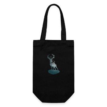 Deer deer silhouette animal design - Gift Bag for Bottles - black - Front
