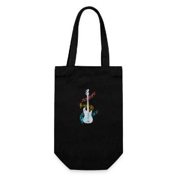 Bass guitar electric guitar - Gift Bag for Bottles - black - Front
